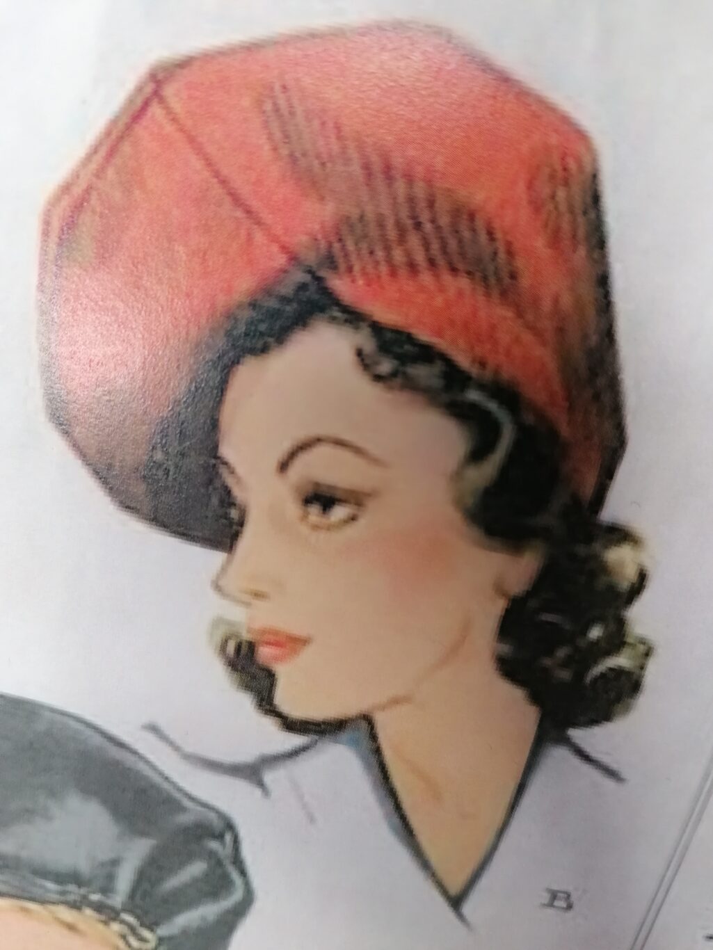 BLACK 1940'S OVERSIZED TILT BERET - Image 21